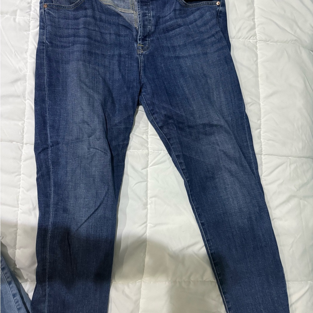 7 For All Mankind Dark Blue Skinny Jeans